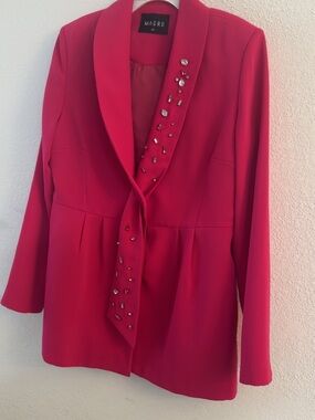 Magro Women's Pink Embellished Blazer